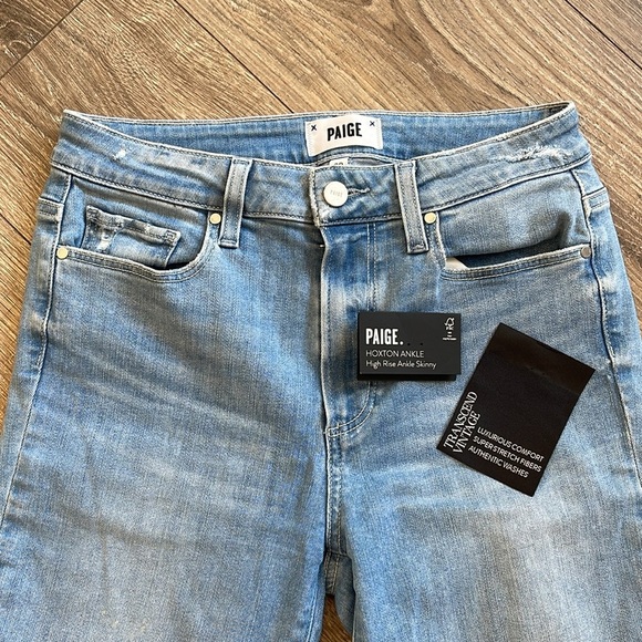 PAIGE high rise hoxton ankle skinny raw hem - Picture 3 of 10